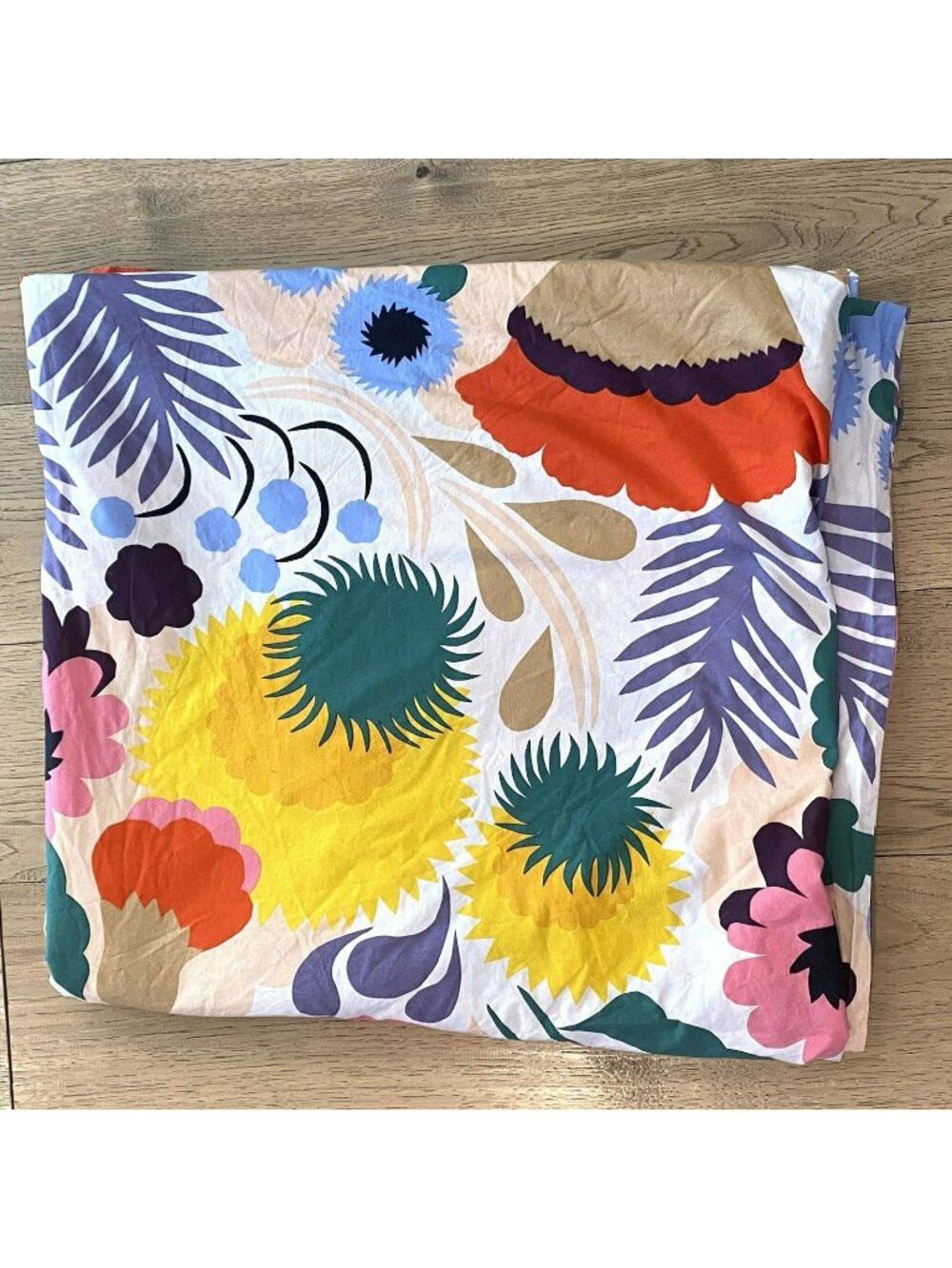 Marimekko Ojakellukka KING Duvet Cover 100% Cotton Floral Multi-Color Bedding